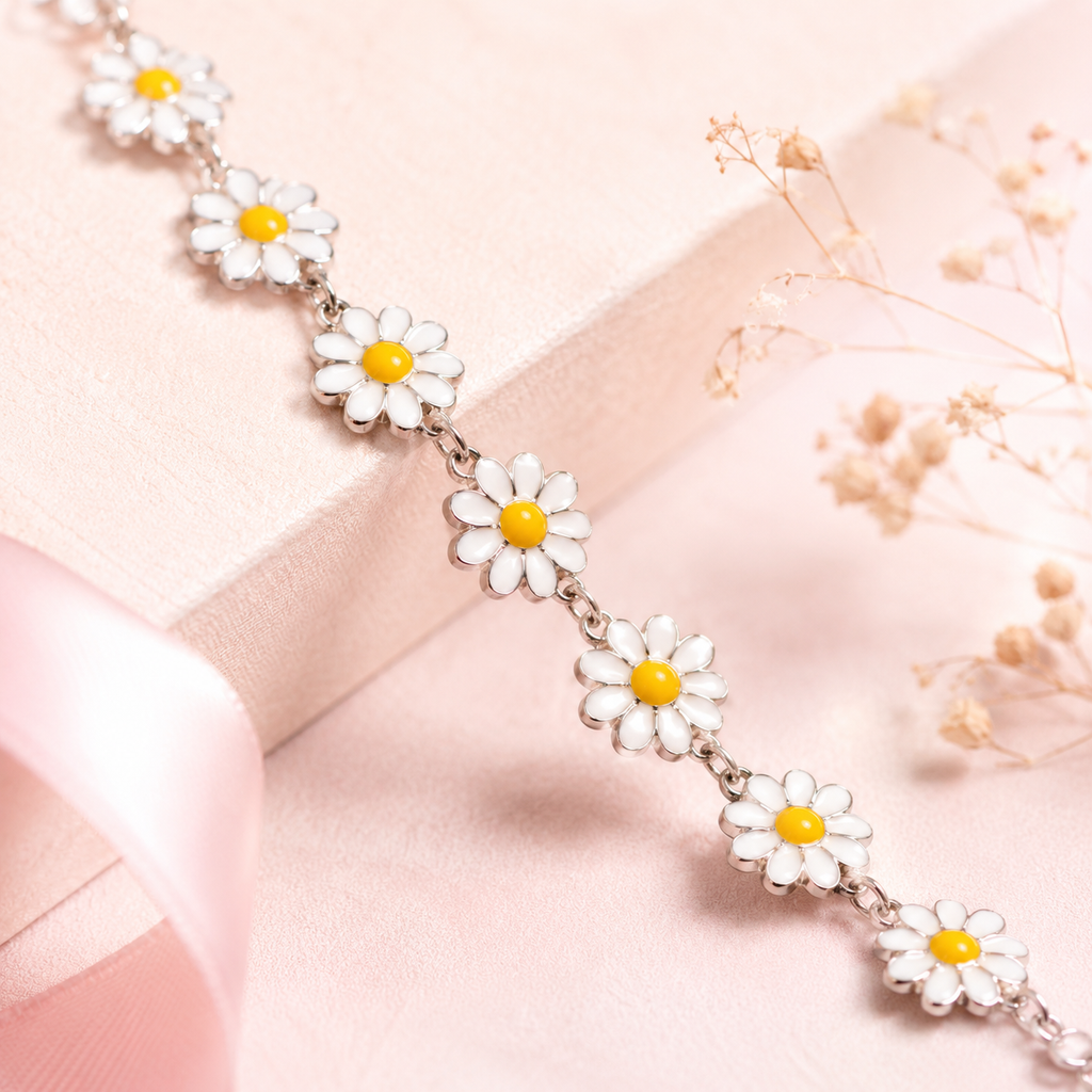 Paris Daisy Charm Bracelet