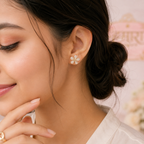Pearl Shimmer Blossom Studs
