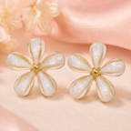 Pearl Shimmer Blossom Studs