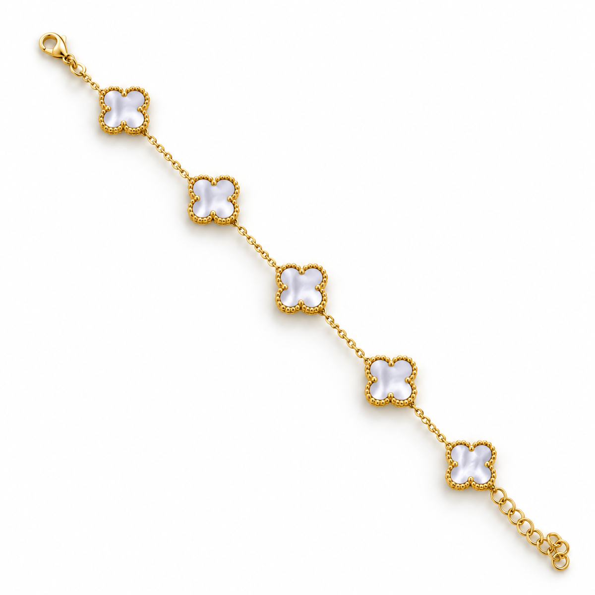 Safed Clover Station Bracelet