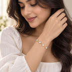Safed Clover Station Bracelet