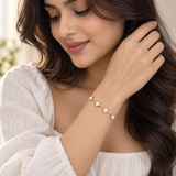Safed Clover Station Bracelet