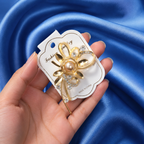 Golden Bloom Pearl Saree Pin