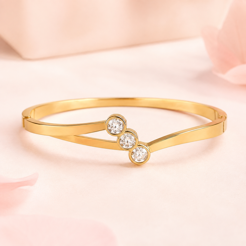 Tria Bezel Bypass Bangle
