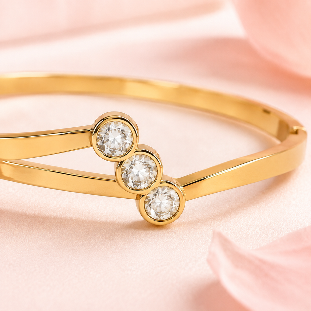 Tria Bezel Bypass Bangle