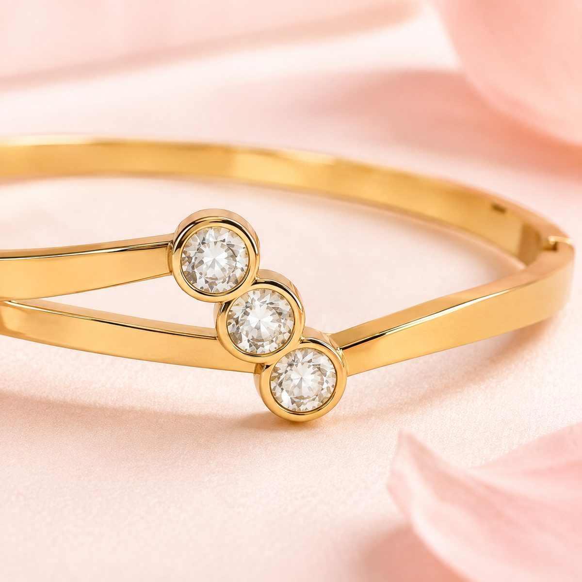 Tria Bezel Bypass Bangle